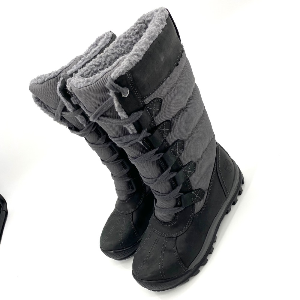 Timberland Mt Hayes Tall Waterproof Boots Black/Grey Women’s Size 7